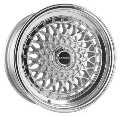 Llanta LENSO WHEELS BSX 8,0X15" 4X100/108 ET25 CB73,1 PLATA ARO PULIDO