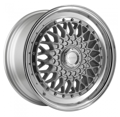Llanta LENSO WHEELS BSX 7,5X16" 4X100/108 ET25 CB73,1 PLATA ARO PULIDO