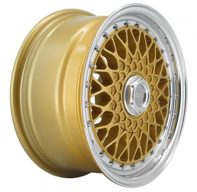 Llanta LENSO WHEELS BSX 7,0X15" 4X100 ET20 CB73,1 ORO ARO PULIDO