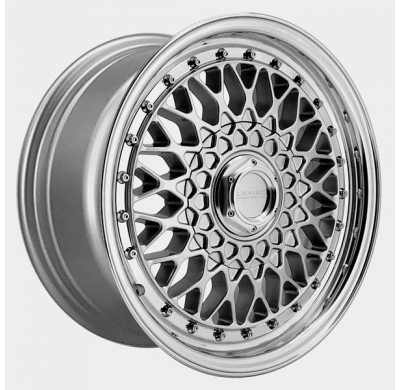 Llanta LENSO WHEELS BSX 7,0X15" 4X100 ET38 CB73,1 PLATA ARO PULIDO