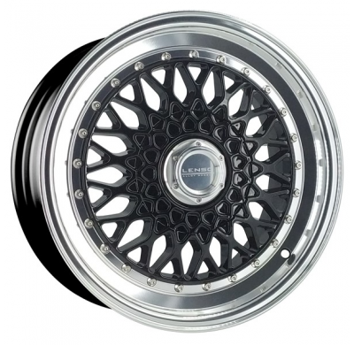 Llanta LENSO WHEELS BSX 7,5X16" 4X100 ET25 CB73,1 NEGRO ARO PULIDO