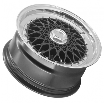 Llanta LENSO WHEELS BSX 7,5X16" 4X100 ET25 CB73,1 NEGRO ARO PULIDO