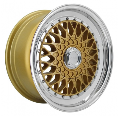 Llanta LENSO WHEELS BSX 7,5X16" 4X100 ET25 CB73,1 ORO ARO PULIDO