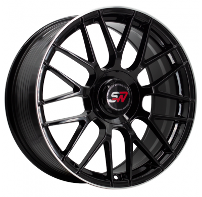 Llanta SPACWHEELS F083 8,0X18" 5X112 ET40 CB73,1 BLACK GLOSS / LIP ALUM