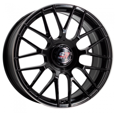 Llanta SPACWHEELS F083 8,0X18" 5X112 ET40 CB73,1 BLACK GLOSS / LIP ALUM