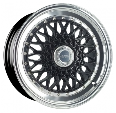 Llanta LENSO WHEELS BSX 7,5X16" 4X98 ET35 CB73,1 NEGRO ARO PULIDO (8x98)