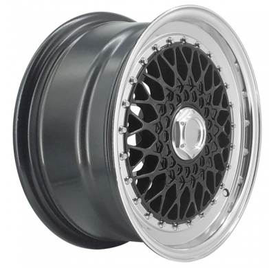 Llanta LENSO WHEELS BSX 7,5X16" 4X108 ET25 CB73,1 NEGRO ARO PULIDO