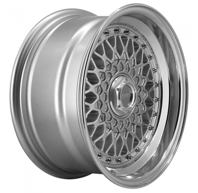 Llanta LENSO WHEELS BSX 8,0X15" 4X100 ET25 CB73,1 PLATA ARO PULIDO