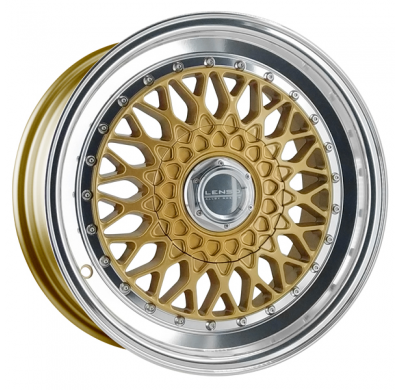 Llanta LENSO WHEELS BSX 7,5X16" 4X100 ET25 CB73,1 ORO ARO PULIDO