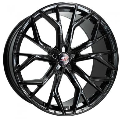 Llanta SPACWHEELS PW33 9,0X22" 5X120  ET25 CB74,1 BLACK GLOSS