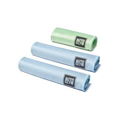 Paños para vidrio y pantalla Autoglym: juego de tres piezas