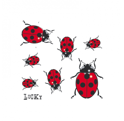 Pegatina Lady Bug - 11x10,5cm