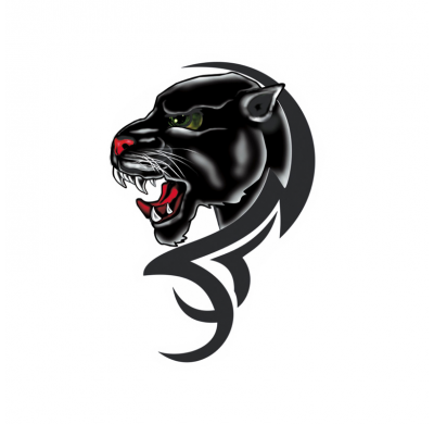 Pegatina Pantera + Tribal Pequeña - 12x18cm