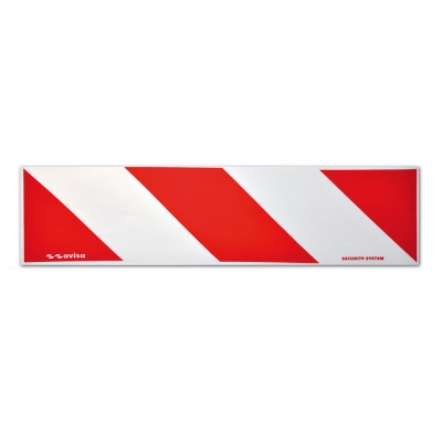 Tiras Reflectantes / Pegatinas - 14x50cm - Rojo/Blanco - Juego De 2 Piezas