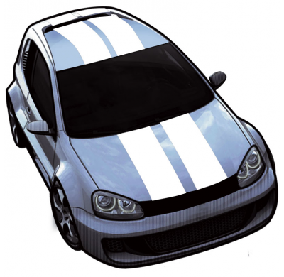 Viperstripes Blanco - Set De 2 Piezas - Largo 500cm / Ancho 10cm