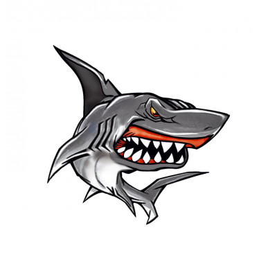 Pegatina Tiburón Ii - 11x10,5cm