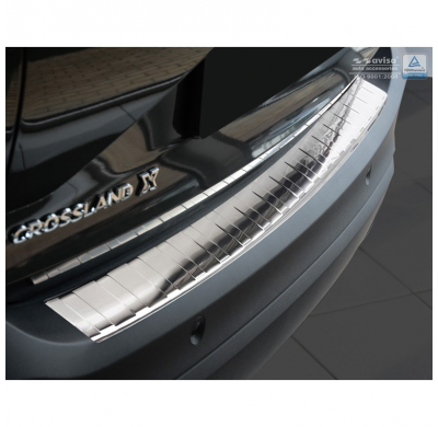 Protector paragolpes trasero acero inox Opel Crossland 2017- 'Ribs'