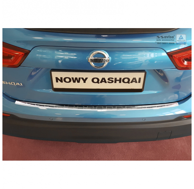 Protector paragolpes trasero acero inox Nissan Qashqai II Facelift 2017- 'Ribs'