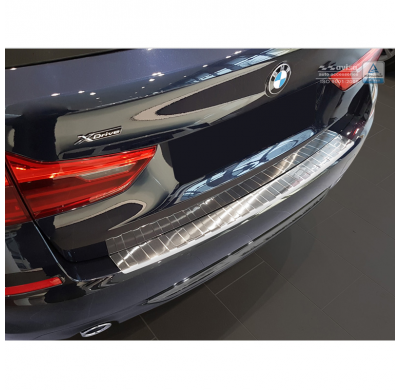 Protector paragolpes trasero acero inox BMW 5-Serie G31 Touring 2016- 'Ribs'