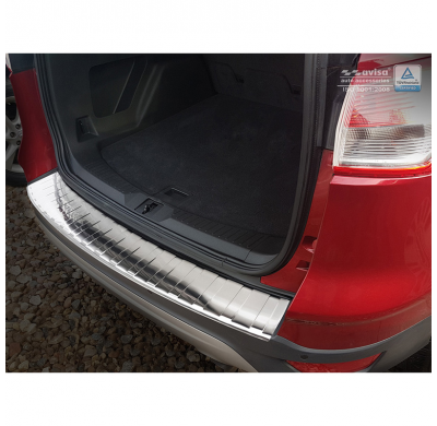 Protector paragolpes trasero acero inox Ford Kuga II 2013-2016 & 2016- 'Ribs' (Long version)