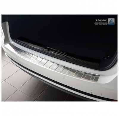 Protector paragolpes trasero acero inox Audi A4 B9 Avant 2015- 'Ribs'