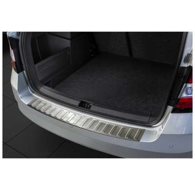 Protector paragolpes trasero acero inox Skoda Fabia III Combi 2015- 'Ribs'