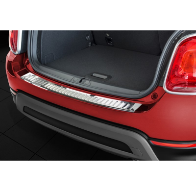 Protector paragolpes trasero acero inox Fiat 500X 2015- 'Ribs'