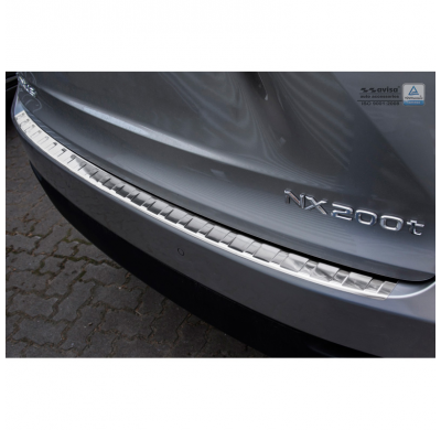 Protector paragolpes trasero acero inox Lexus NX 2014- 'Ribs'