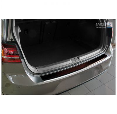 Protector De Paragolpes Acero Inox 'Deluxe' Volkswagen Golf Vi Hb 3/5-Doors 2012- Chrome/Red-Black Carbon