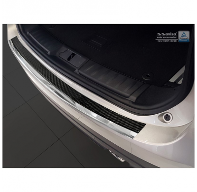 Protector Paragolpes Trasero Acero Inox 'Deluxe' Jaguar F-Pace 2016- Chrom/Negro Carbon