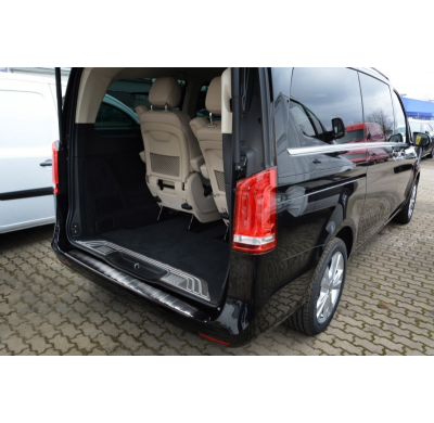Negro Protector de paragolpes acero inox Mercedes Vito / V-Class 2014-'Ribs'