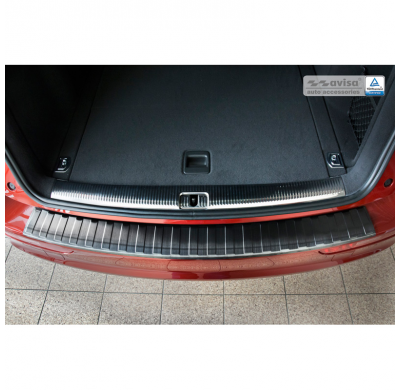 Negro Protector de paragolpes acero inox Audi Q5 2008-2012 & 2012- 'Ribs'