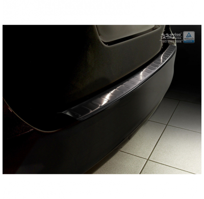 Negro Protector de paragolpes acero inox Skoda Superb Kombi 2009-2013 'Ribs'