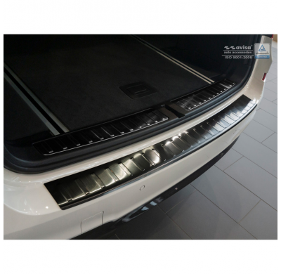 Protector paragolpes trasero Negro acero inox BMW X3 F25 2014- 'Ribs'