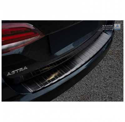 Protector paragolpes trasero acero inox Opel Astra K Sportstourer 2016- 'Ribs'