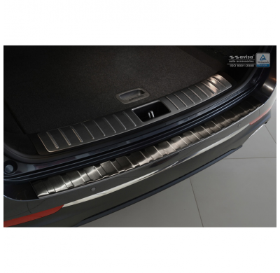 Protector de paragolpes trasero Inox Negro Kia Optima Combi 2016- 'Ribs'