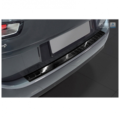 Protector paragolpes trasero Negro acero inox Citroën C4 Picasso II 2013-2016 & 2016- 'Ribs'