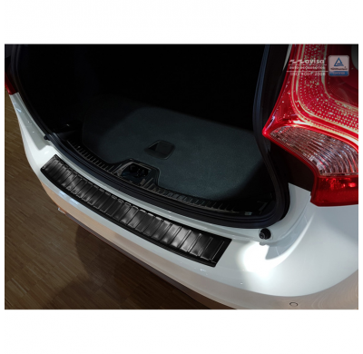 Protector paragolpes trasero Negro acero inox Volvo V60 2010- 'Ribs'