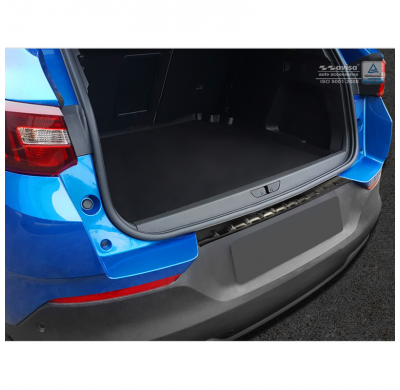 Protector paragolpes trasero Negro acero inox Opel Grandland X 2017- 'Ribs'