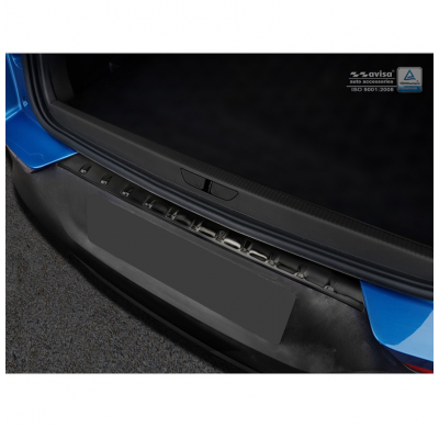 Protector paragolpes trasero Negro acero inox Opel Grandland X 2017- 'Ribs'