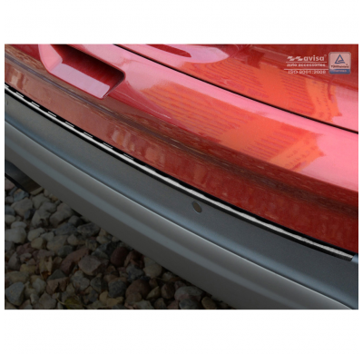 Protector paragolpes trasero Negro acero inox Ford Kuga II 2013- 'Ribs' - Large