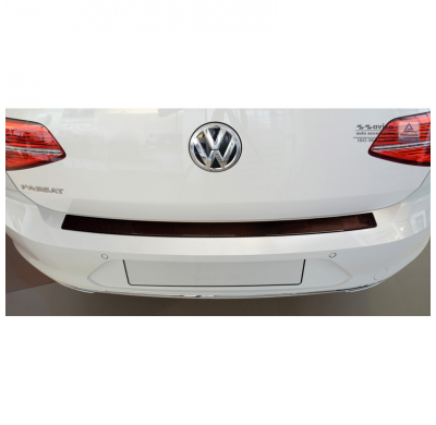 Protector De Paragolpes Trasero Carbono Volkswagen Passat 3g Sedan 2014- Red-Black Carbon