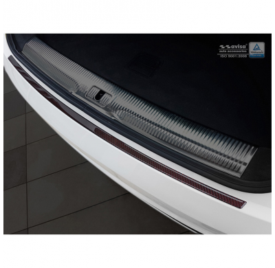 Protector De Paragolpes Carbono Audi Q3 2011-2015 & 2015- Rojo-Negro Carbon