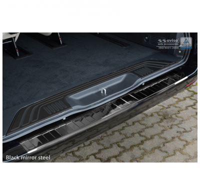 Black Mirror Protector paragolpes trasero acero inox Mercedes Vito / V-Class 2014-'Ribs'