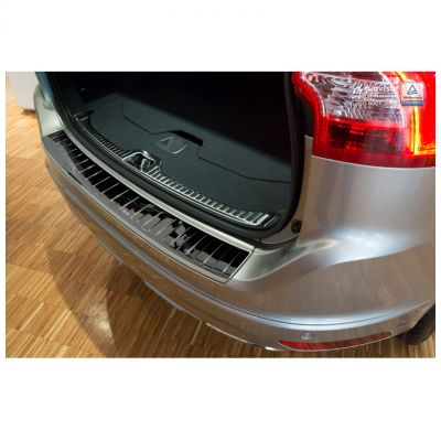 Black Mirror Protector paragolpes trasero acero inox Volvo XC60 2013-2016 'Ribs'