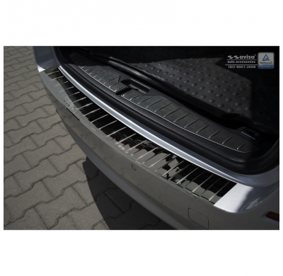Black Mirror Protector paragolpes trasero acero inox BMW 5-Serie F11 Touring 2010-2016 'Ribs'