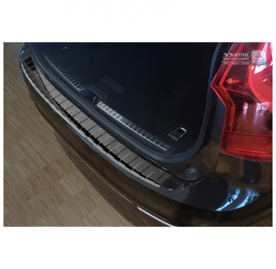 Black Mirror Protector paragolpes trasero acero inox Volvo V90 9/2016- 'Ribs'
