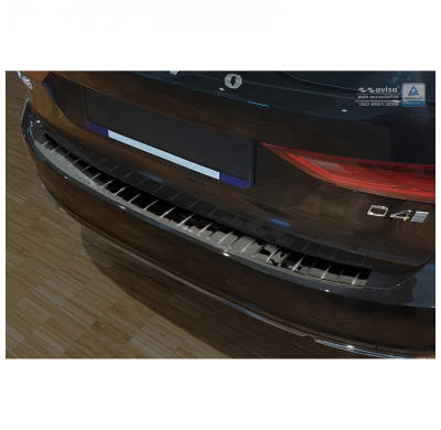 Black Mirror Protector paragolpes trasero acero inox Volvo V90 9/2016- 'Ribs'