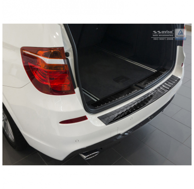 Black Mirror Protector paragolpes trasero acero inox BMW X3 F25 2014-2017 'Ribs'