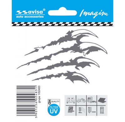 Auto Tattoo Pegatina Garras - 9,7x5,9cm